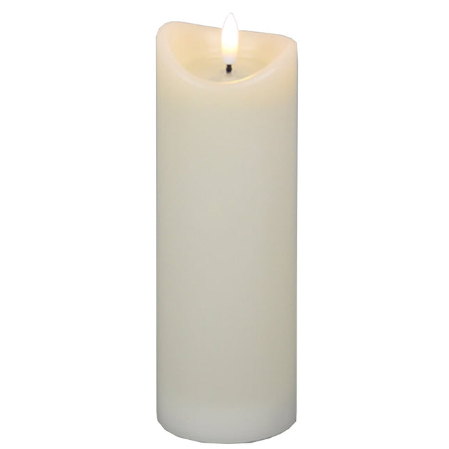 Luxe Collection Natural Glow 2.75x8 Cream Melted LED Candle