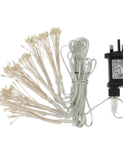 2m/6ft 6in Plug In LED Warm White Starburst Lights