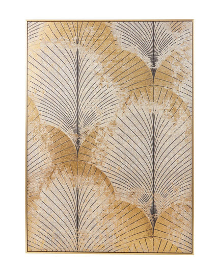 Astratto Canvas Grey and Gold Finish Wall Art