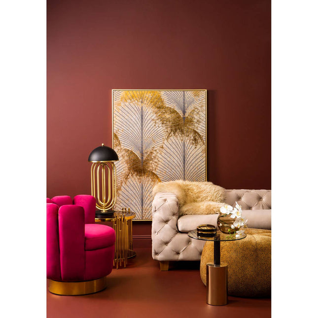 Astratto Canvas Grey and Gold Finish Wall Art