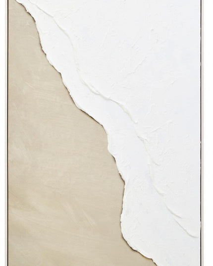 Astratto Canvas Natural And White Textured Plaster Wall Art