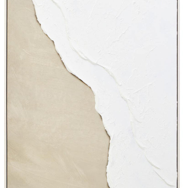 Astratto Canvas Natural And White Textured Plaster Wall Art