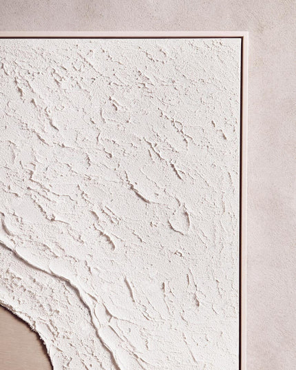 Astratto Canvas Natural And White Textured Plaster Wall Art