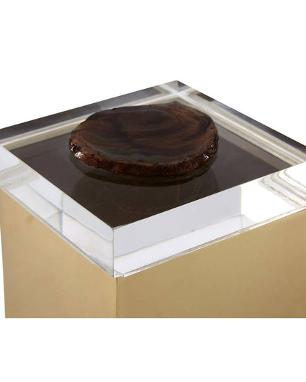Bowerbird Black Agate Small Trinket Box