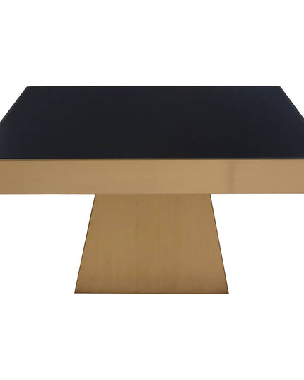Carlox Square Gold Finish Coffee Table