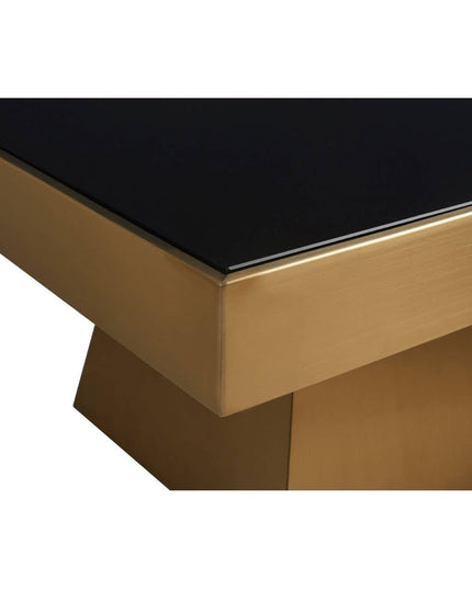 Carlox Square Gold Finish Coffee Table