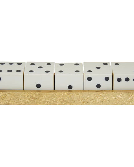 Churchill Games Gold Dice Set with 5 White Dice