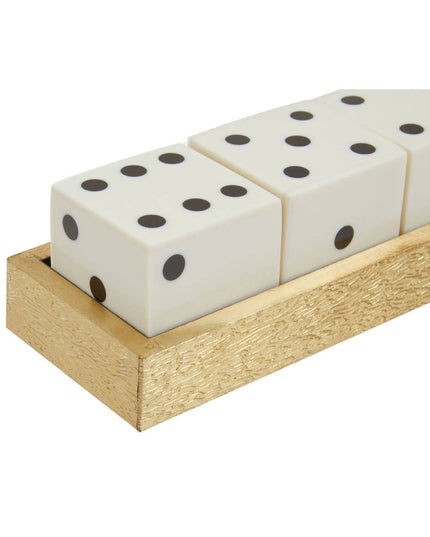 Churchill Games Gold Dice Set with 5 White Dice