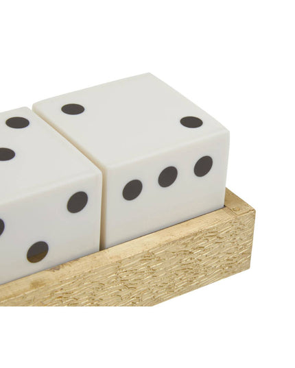 Churchill Games Gold Dice Set with 5 White Dice