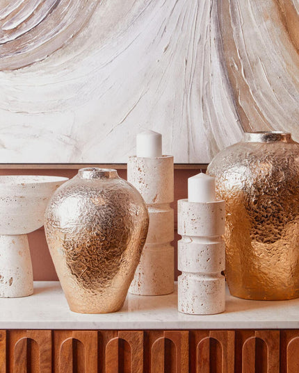 Dion Small Ombre Silver and Gold Finish Vase