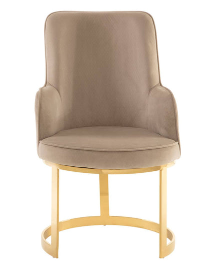 Eliza Beige Velvet Dining Chair