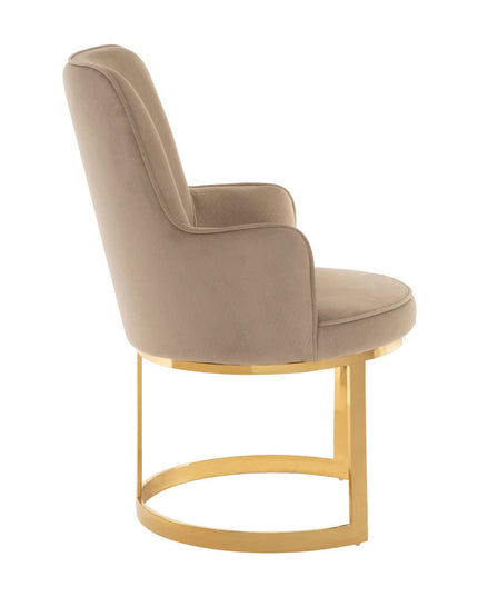 Eliza Beige Velvet Dining Chair