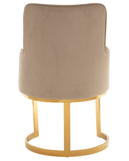 Eliza Beige Velvet Dining Chair