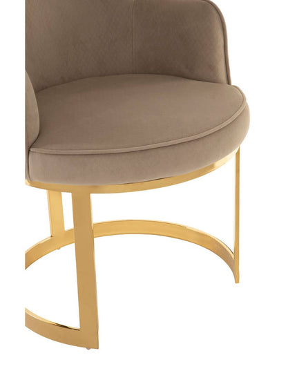 Eliza Beige Velvet Dining Chair