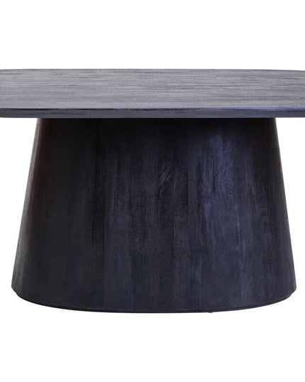 Perdoba Oval Mango Wood Black Finish Dining Table