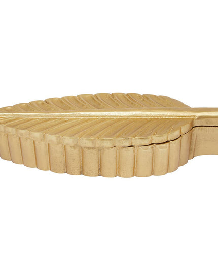 Prato Gold Finish Plume Box