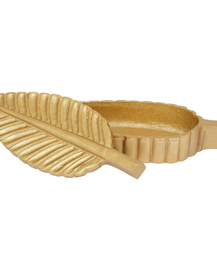 Prato Gold Finish Plume Box