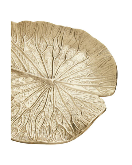 Salma Gold Finish Lotus Leaf Cake Stand