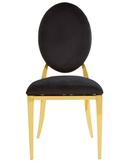Sarita Stackable Gold Finish Dining Chair