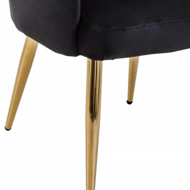 Tamzin Black Velvet Angular Dining Chair