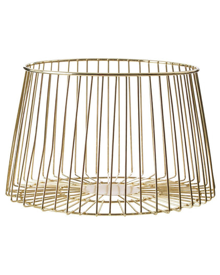 Vertex Deco Matte Gold Large Fruit Basket