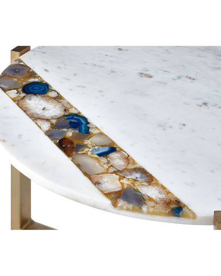 Vizzini Agate Marble Top Round Coffee Table