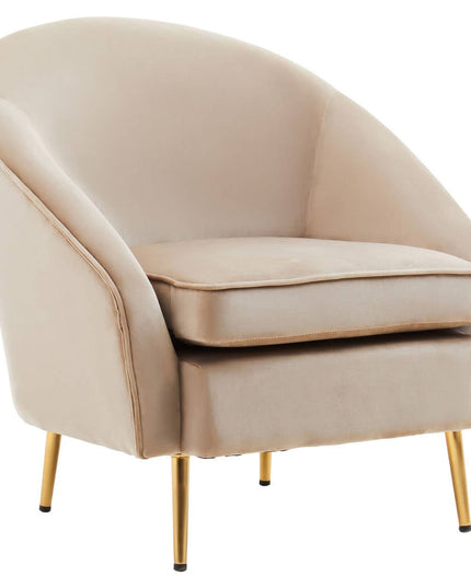Yasmeen Mink Velvet Armchair