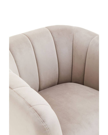 Yasmeen Mink Velvet Channel Detail Armchair