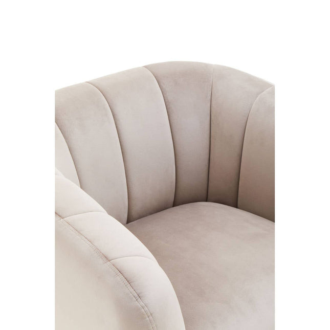 Yasmeen Mink Velvet Channel Detail Armchair