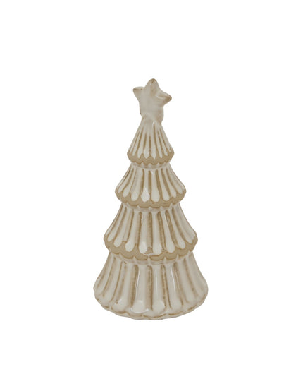 Alora Ceramic Snowy Layered Tree With Star