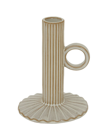 Alora Ceramic Taper Candle Holder With Handle
