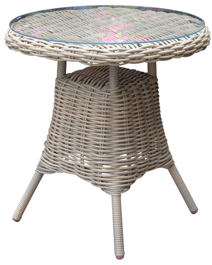 Amalfi Collection Outdoor Bistro Table With Glass Top