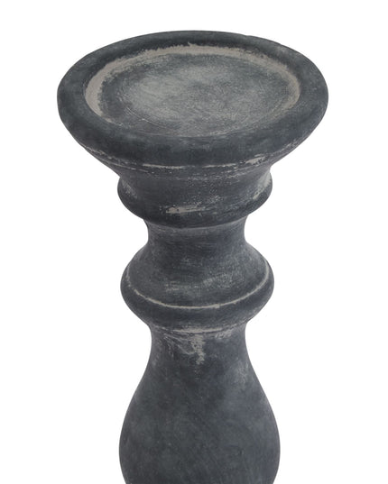 Amalfi Grey Column Candle Holder