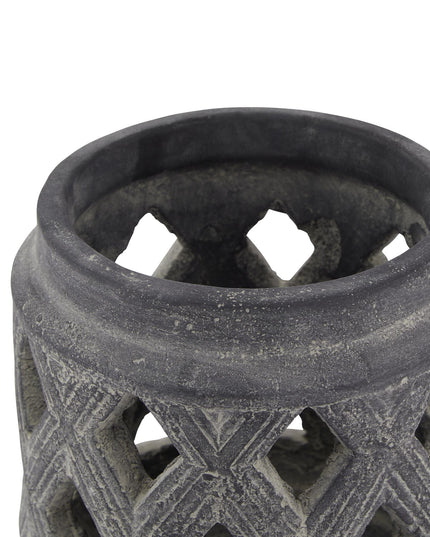 Amalfi Grey Lattice Lantern