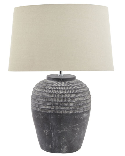 Amalfi Grey Stone Carved Lamp