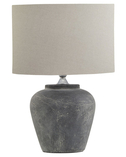 Amalfi Grey Table Lamp With Linen Shade