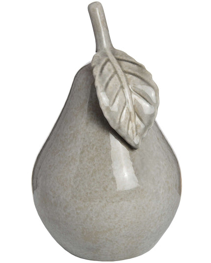 Antique Grey Large Ceramic Pear