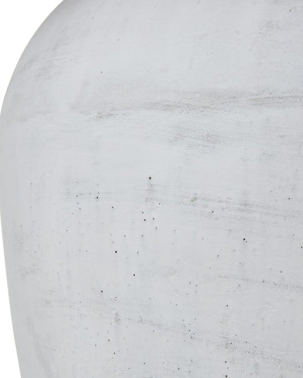 Athena Aged Stone Tall Table Lamp With Linen Shade