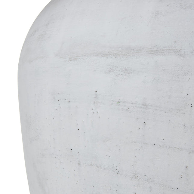 Athena Aged Stone Tall Table Lamp With Linen Shade