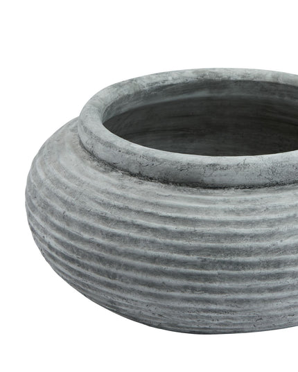 Athena Round Ribbed Planter