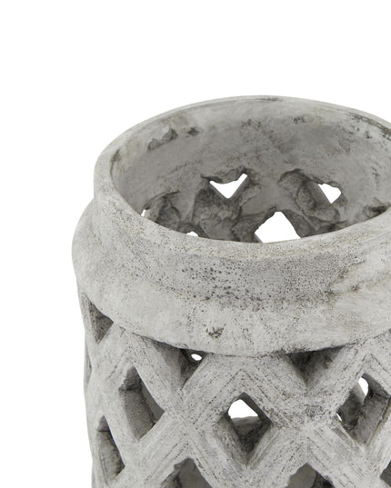 Athena Stone Large Lattice Lantern