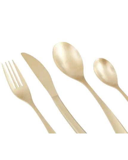 Avie 16 Piece Antique Gold Finish Cutlery Set