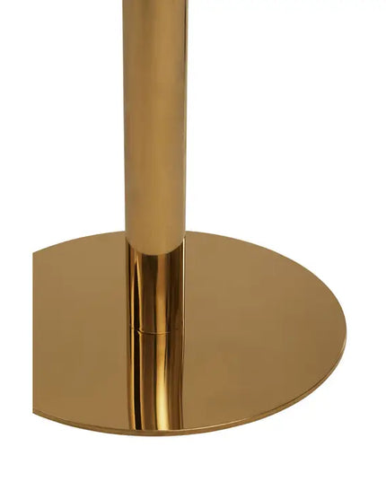 Azalea Round Marble Dining Table With Gold Base