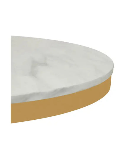 Azalea Round Marble Dining Table With Gold Base
