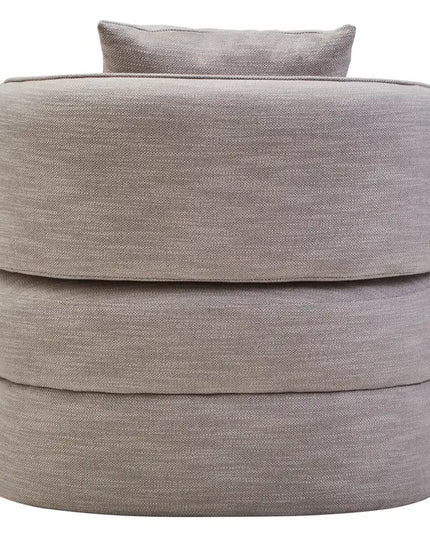 Bilani Curved Chair with back design grey fabric