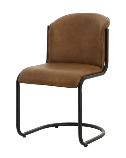 Billy Leather Curved Dining Chair