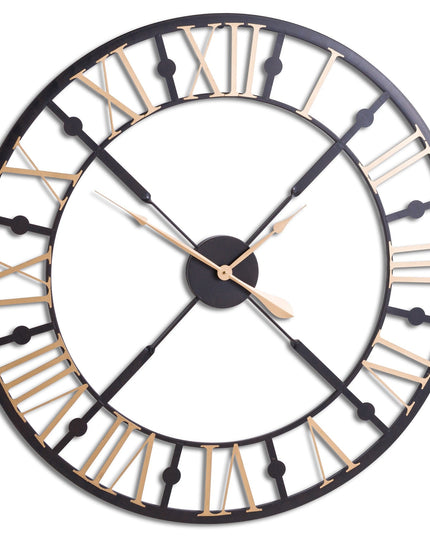 Black And Gold Skeleton Clock