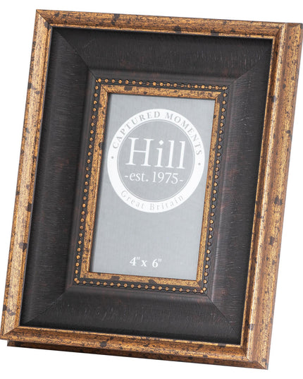Black  Antique Gold Beaded 4X6 Photo Frame