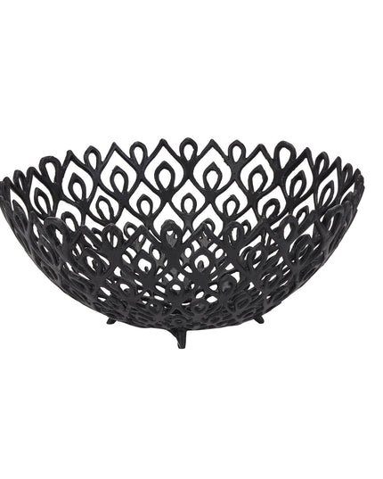 Black Cast Large Lattice Bowl