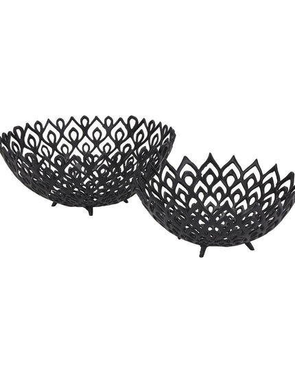 Black Cast Large Lattice Bowl